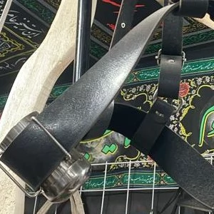 کمربند علم حمایل علامات چرم و گلدونی فلزی نوجوان