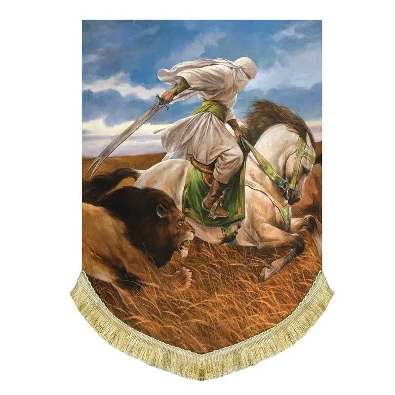 کتیبه مخمل امیرالمومنین پرچم دل دل سوار
