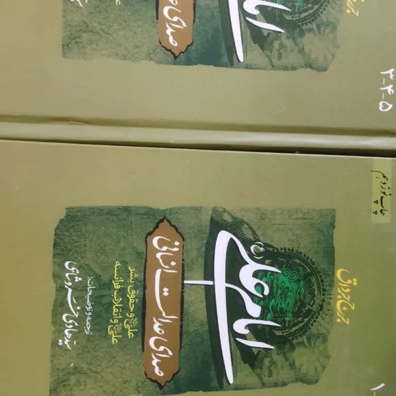 امام علی ع صدای عدالت انسانی علی وحقوق بشر علی وانقلاب فرانسه سید هادی خسرو شاهی وزیری سلفون پنج جلد در دو مجلد
