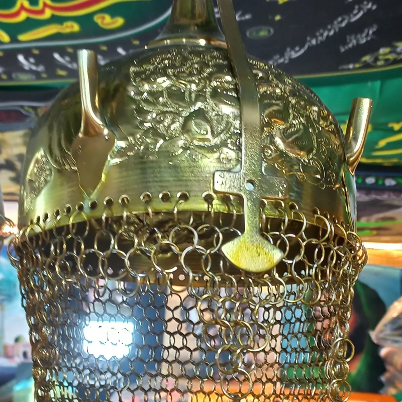 کلاه خود تعزیه قلمکاری حرفه ای کلاخود تعزیه بزرگ