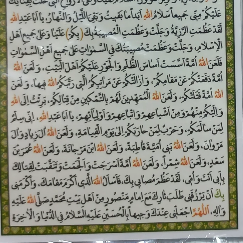 زیارت عاشورا رهبر شهید و سرداران دوبرگی 25 عدد
