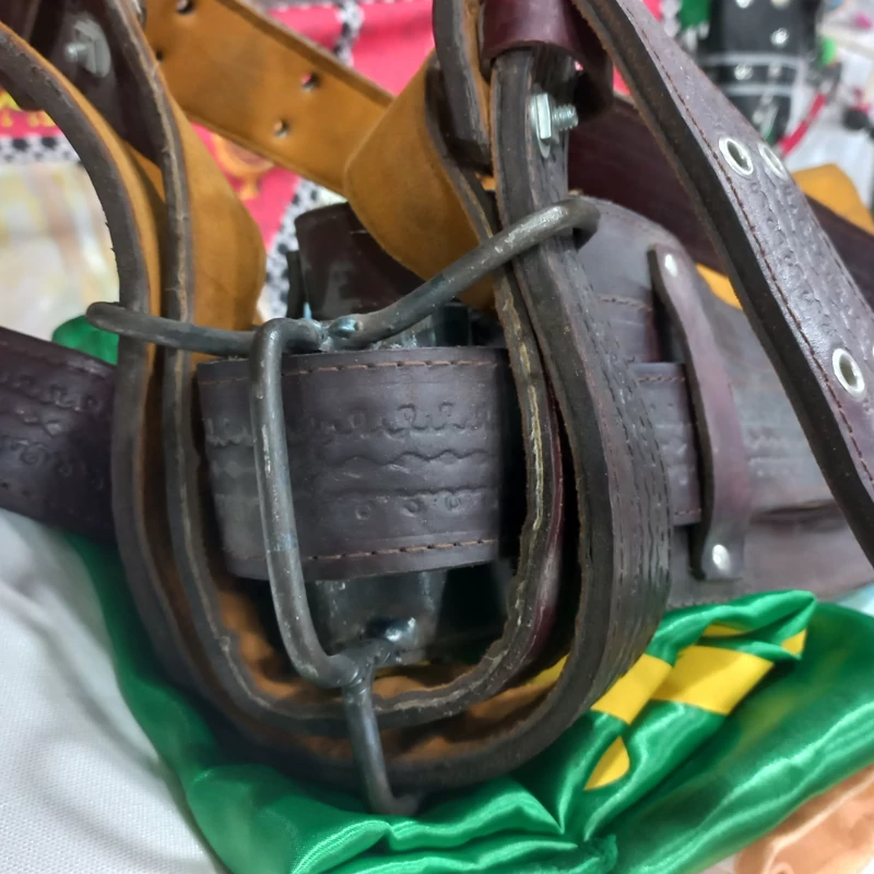 هیکلی کمربند علم و علامات چرم گاومیش