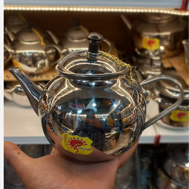 قوری استیل دسته نسوز