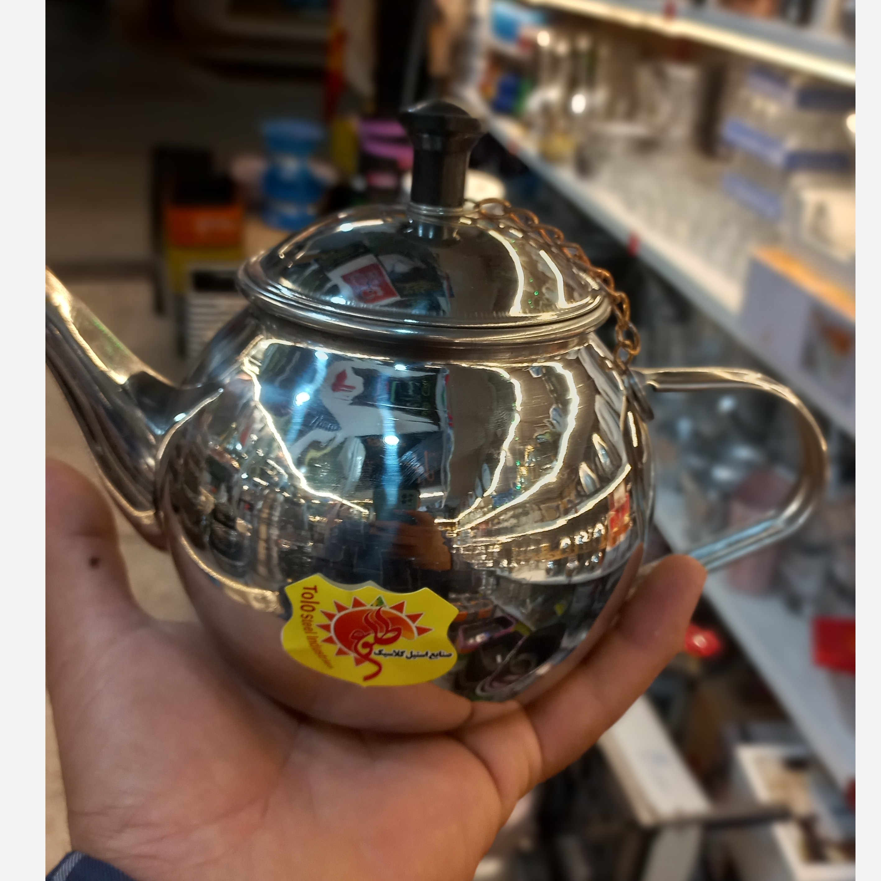 قوری استیل دسته نسوز