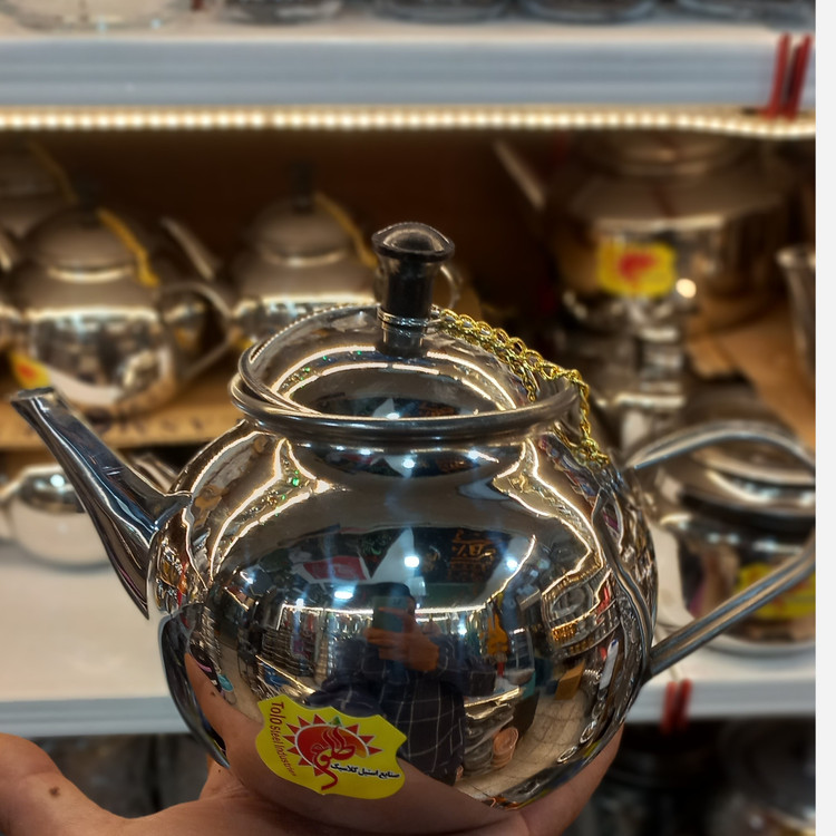 قوری استیل دسته نسوز