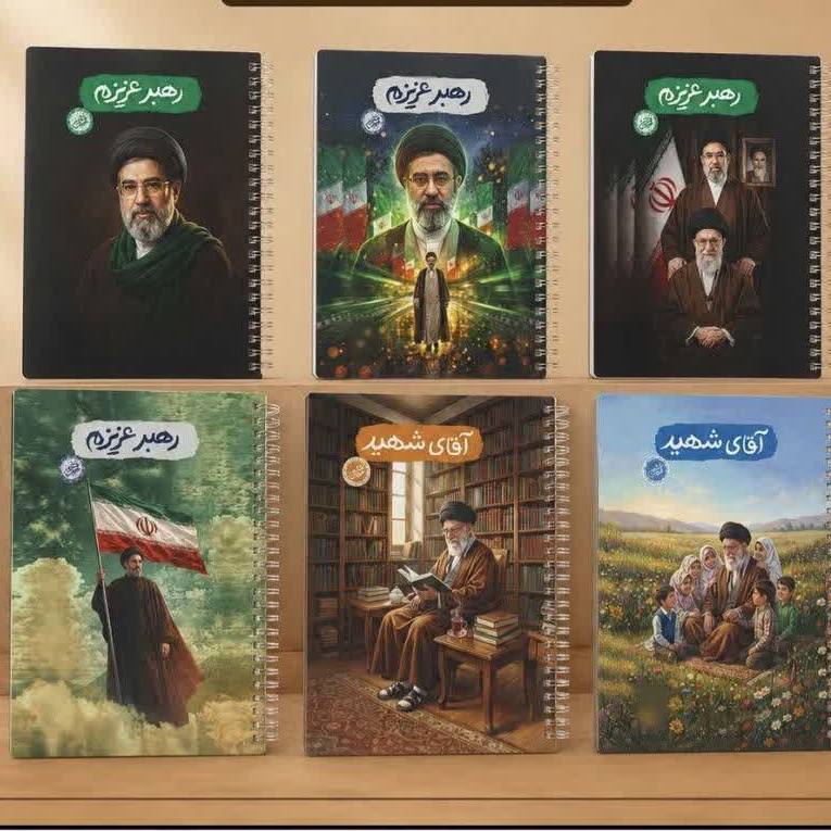 دفتر 80 برگ سیمی فنری طرح رهبری 50 عدد